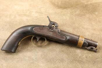 Rare Rifled Henry Deringer U.S. M1842 Navy .54 Caliber Military Percussion Pistol, Antique