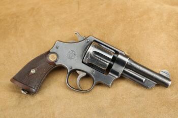 Rare 4" Barrel Smith & Wesson .44 Hand Ejector 1st Model Triple Lock - Model of 1908 .44 Special Revolver, C&R