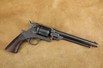 Elkhorn Ranch Marked Cartridge Converted Starr 1863 .44 CF Single Action Revolver, Antique