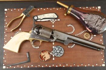 Cased Matching U.S. Colt Model 1851 Navy-Army .36 Cal. Percussion Revolver, 1857 Antique