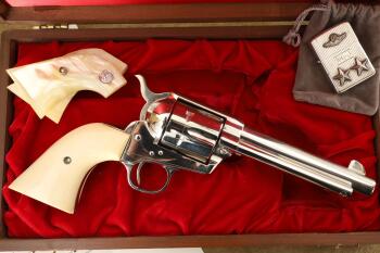 Major General Walter G. Johnson's Colt .45 Single Action Army Nickel Revolver, Factory Ivory, 1967
