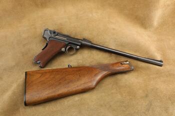 Rare DWM Luger Model 1906/20 Carbine 11 3/4" .30 7.65mm Semi-Automatic Pistol, Stock, C&R