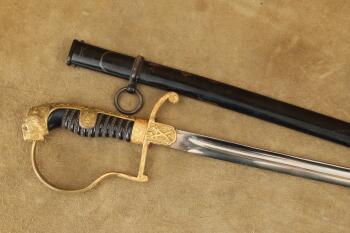 Imperial German Army WW1 Carl Eickhorn Cavalry Officer "Lion's Head" Parade Dress Sword, Sheath