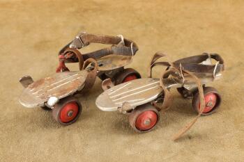 Vintage 1950s Winchester Boy's Model No. 3536 Clamp-On Metal Roller Skates