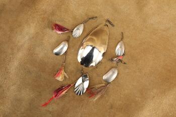 6 Vintage 1930s Winchester Fishing Lures. Model 9592, Model 9613 x2, Model 9616, & Model 9634 x2