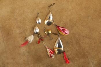 5 Vintage 1930s Winchester Fishing Lures. Model 9625, Model 9802, Model 9773, Model 9624, & 9501