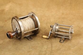 Lot Of 2 Vintage 1930s Winchester Fishing Reels, 1 3/8" Model 4253 & 2 5/8" Model 2740