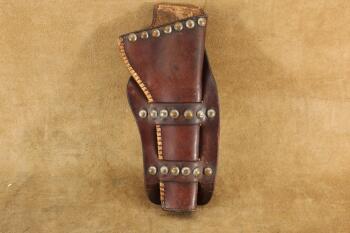 Rare 1920's H.H. Heiser 408 Knapp Looped And Spotted 7 1/2" Single Action Army Holster