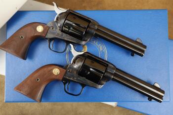 Boxed Consecutive Pair Colt Frontier Six Shooter Single Action Army SAA .44-40 Revolvers 1993