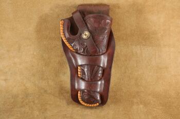 Rare V. L. & A. Chicago H. H. Heiser 713 Hand Carved 5 1/2" Colt Single Action Army Holster