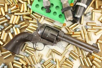 1st Generation Colt Single Action Army SAA .41 Cal. Revolver, Letter, Brass and Dies, 1912 C&R