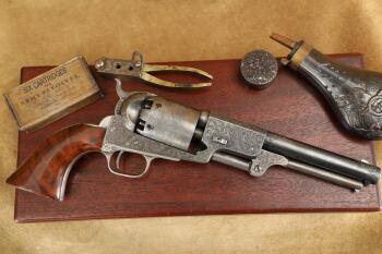 Cased Factory Engraved Colt 3rd Model Dragoon .44 Cal Percussion Revolver MFD 1856 Antique