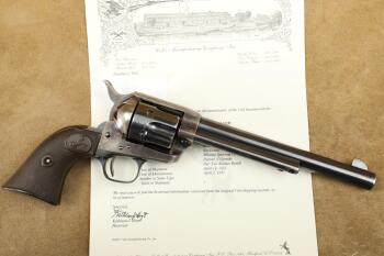 Late Colt 1st Gen Single Action Army SAA .38 Special 7 1/2" Revolver & Letter, MFD 1931 C&R