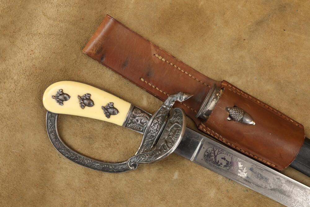 Vintage 1960s German Carl Eickhorn Etched Blade Hirschfanger