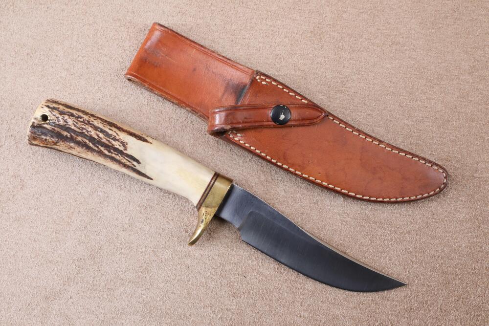 Vintage 1990s Jimmy Lile One Dot Model 19 Stag Handle Skinning