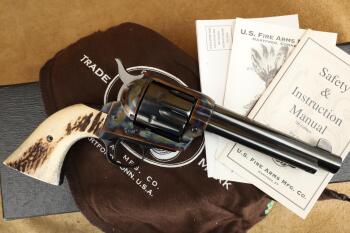 Boxed USFA U.S. Firearms Single Action Army SAA 5 1/2" .45 Colt Revolver Factory Stag Grips
