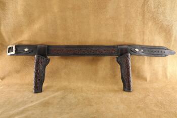 John Taffin's Personally Owned "SIXGUNNER" Sterling Buckle 7.5" Colt SAA Double Holster Rig, 49" OAL