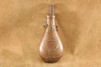 Modern Reproduction 19th Century U.S. Military "Peace" Black Powder Flask