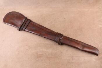 Antique Early 1900s Knox & Tanner Co Rawlins, Wyo. 26" Barrel Winchester Lever Rifle Saddle Scabbard
