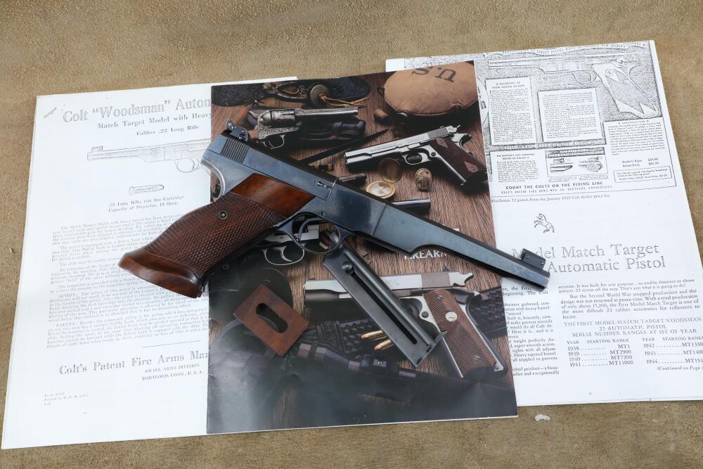 c*3様 モデルガン WOODSMAN MATCH TARGET MATCH Pre-War Colt Woodsman Match Target 6 1/2 .22 LR Herrett Grips Semi
