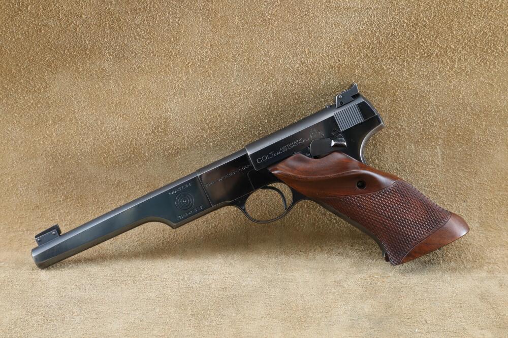 Pre-War Colt Woodsman Match Target 6 1/2 .22 LR Herrett Grips Semi