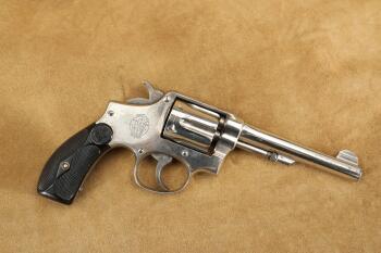 Smith & Wesson .38 Military & Police Model of 1902, 1st Change 5" DA/SA Nickel Revolver C&R