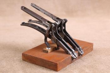 Lot of 2 Winchester Model 1906 .22 Rifle Trigger Guard, Tang & Trigger Spring Assemblies, Wood Base