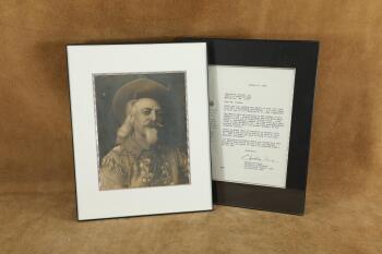 Antique 1913 W.F. Cody "Buffalo Bill" Genuine Hand Signed & Personalized Framed Studio Photo W/ COA