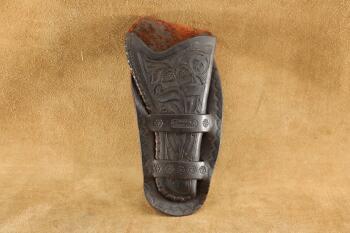 Antique Early 1900s R.T. Frazier Pueblo, Colo. Colt 5 1/2" SAA "Mexican Double Loop" Pistol Holster