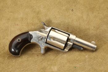 Colt New Line 2 1/4" Nickel .38 Short, Long 2nd Model Revolver Etched Panel, 1880 Antique