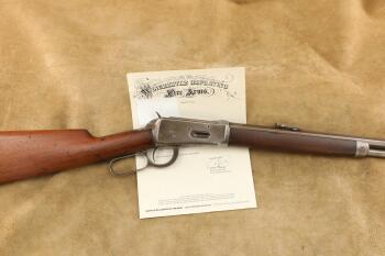 2-Digit First Year Winchester Model 1894 .38-55 24" Octagon Lever Action Rifle, Letter, 1894 Antique