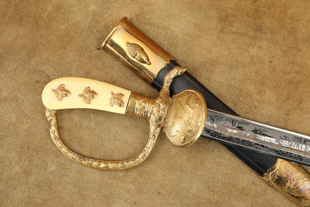 Vintage 1960s German Carl Eickhorn Etched Blade Hirschfanger