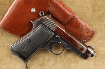 Fascist Italian Military Beretta Model 1934 .380 ACP Semi Auto Pistol, Holster, 1936 C&R