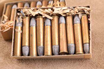 2 Full Correct Boxes, 40 Rounds of Vintage 1960s Winfield Arms Corp. .45 Danish Rolling Block Ammo