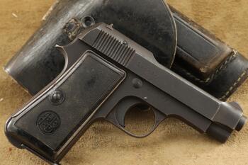 Wartime 4UT Beretta Model 1935 7.65mm .32 ACP Semi Auto Pistol & Holster, 1944 C&R