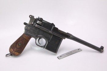 Correct WWI Broomhandle Mauser C96 Red Nine 9mm Pistol