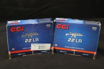 2x Boxes, 600 Rds. of CCI AR Tactical Target .22 Long Rifle 40 Grain RN Ammo