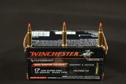 4x Boxes, 200 Rds. of Winchester 17 Win Super Mag 20 Grain High Velocity Polymer Tip Varmint & Coyote Ammo - 3