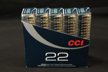 1x Case, 5x Boxes, 500 Rds. of CCI Short Target Precision .22 Short 29 Grain LRN Ammo