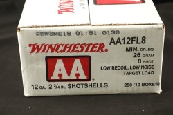 1x Case, 10x Boxes, 250 Rds. of Winchester AA 12 Gauge 26 Gram #8 Low Noise Low Recoil Target Load Shotgun Ammo - 4