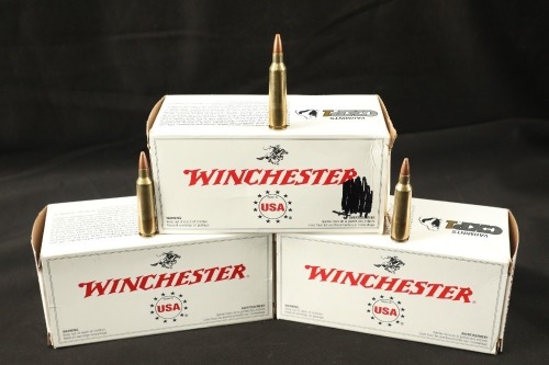 3x Boxes, 120 Rds. of Winchester 22-250 Remington 45 Grain JHP CXP1 Varmint Ammo