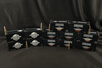 12x Boxes, 600 Rds. of Freedom Munitions 7.62x39 Brass Case 150 Grain FMJ Ammo