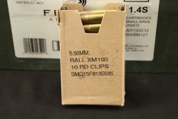 840 Rds. of Federal 5.56x45 55 Grain FMJ Ball Ammo on Stripper Clips, XM193LC1, Packed in 2 Ammo Cans - 6