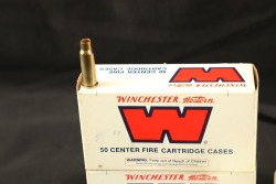 3x Full Boxes, 150 Rds. of Western .256 Winchester Magnum Super X 60 Grain Open Point Expanding Ammo, and 2x Full Boxes, 100 Pcs. of Virgin Brass Winchester Western .256 Winchester Magnum Empty Cases - 2