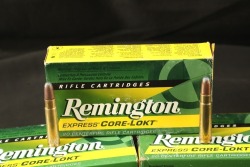 3x Full Boxes, 60 Rds. of Remington Peters 35 Rem 200 Grain Express Core-Lokt SP Ammo, 1x Partial Box of 16 Reloaded Rds. of Remington Peters 35 Rem Ammo - 2