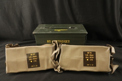 5x “Battle Packs”, 1500 Rds. of South African 5.56x45 Ball M1A3 Ammo, Sealed in 2 Ammo Cans