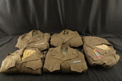 5x US Army AAF WW2 Badged Wool Service Dress “Ike” Jackets - 2