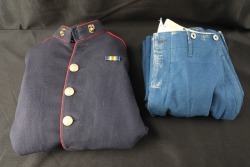 USMC Marine US Post-WW1 1920s “Droop Wing” EGA Badged Dress Blue Tunic W/ Early “Buckeback” Pants Uniform - 10