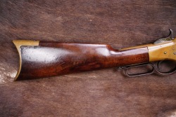 Antique Winchester 1860s Model 1866 “Yellow Boy” .44 Henry Rimfire 20” SRC Saddle Ring Carbine Lever Action Rifle 1868 - 2