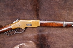 Antique Winchester 1860s Model 1866 “Yellow Boy” .44 Henry Rimfire 20” SRC Saddle Ring Carbine Lever Action Rifle 1868 - 3